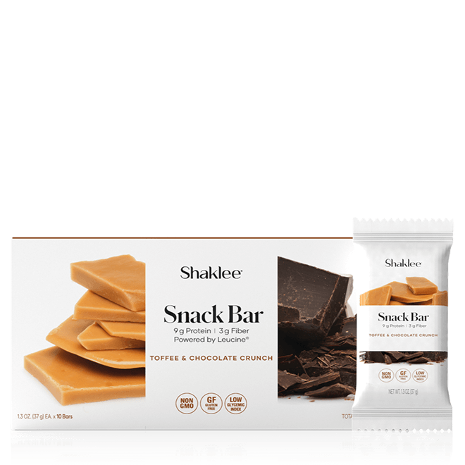 Shaklee 180 Snack Bar Chocolate Toffee Crunch, box